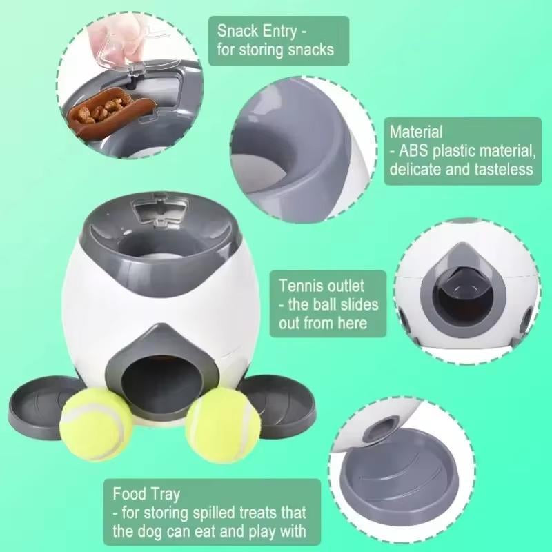 Automatic Ball Launcher for Dog Toy Interactive Tennis Ball Launcher Machine for Medium Dogs Interactive Training Smart Feeder with ABS Material and Easy Clean Design