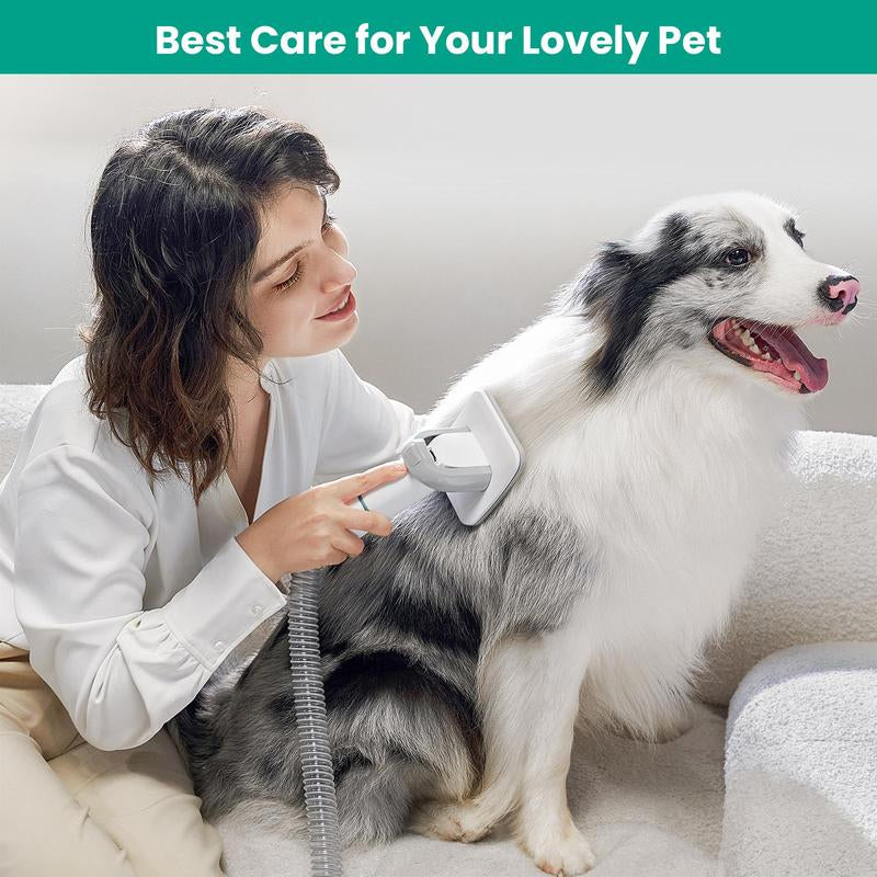 INSE Pet Grooming Kit & Dog Hair Vacuum, Dog Grooming Kit Suction 99% Pet Hair, Large Dust Cup Pet Hair Vacuum with Clipper for Dogs, 5 Pet Grooming Tools for Shedding Pet Hair