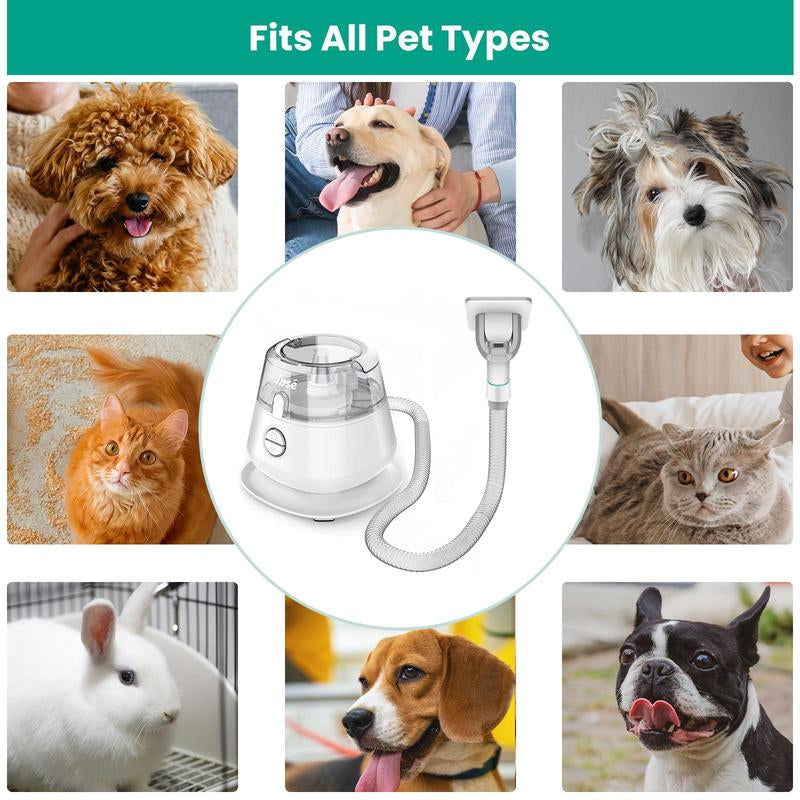 INSE Pet Grooming Kit & Dog Hair Vacuum, Dog Grooming Kit Suction 99% Pet Hair, Large Dust Cup Pet Hair Vacuum with Clipper for Dogs, 5 Pet Grooming Tools for Shedding Pet Hair