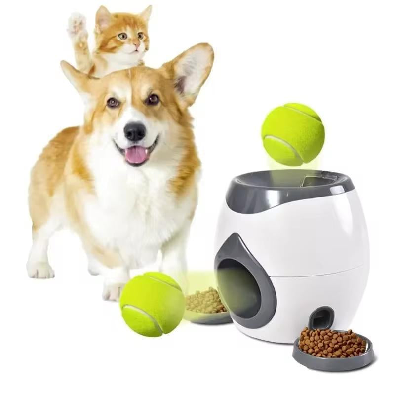 Automatic Ball Launcher for Dog Toy Interactive Tennis Ball Launcher Machine for Medium Dogs Interactive Training Smart Feeder with ABS Material and Easy Clean Design